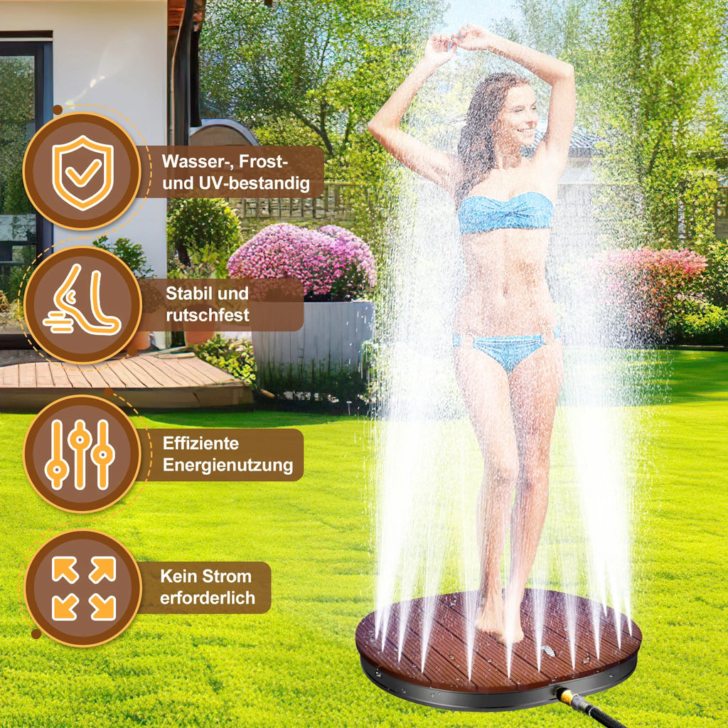 Sonnewelt Doccia da Giardino a Pavimento con Furad e Ugelli in Rame