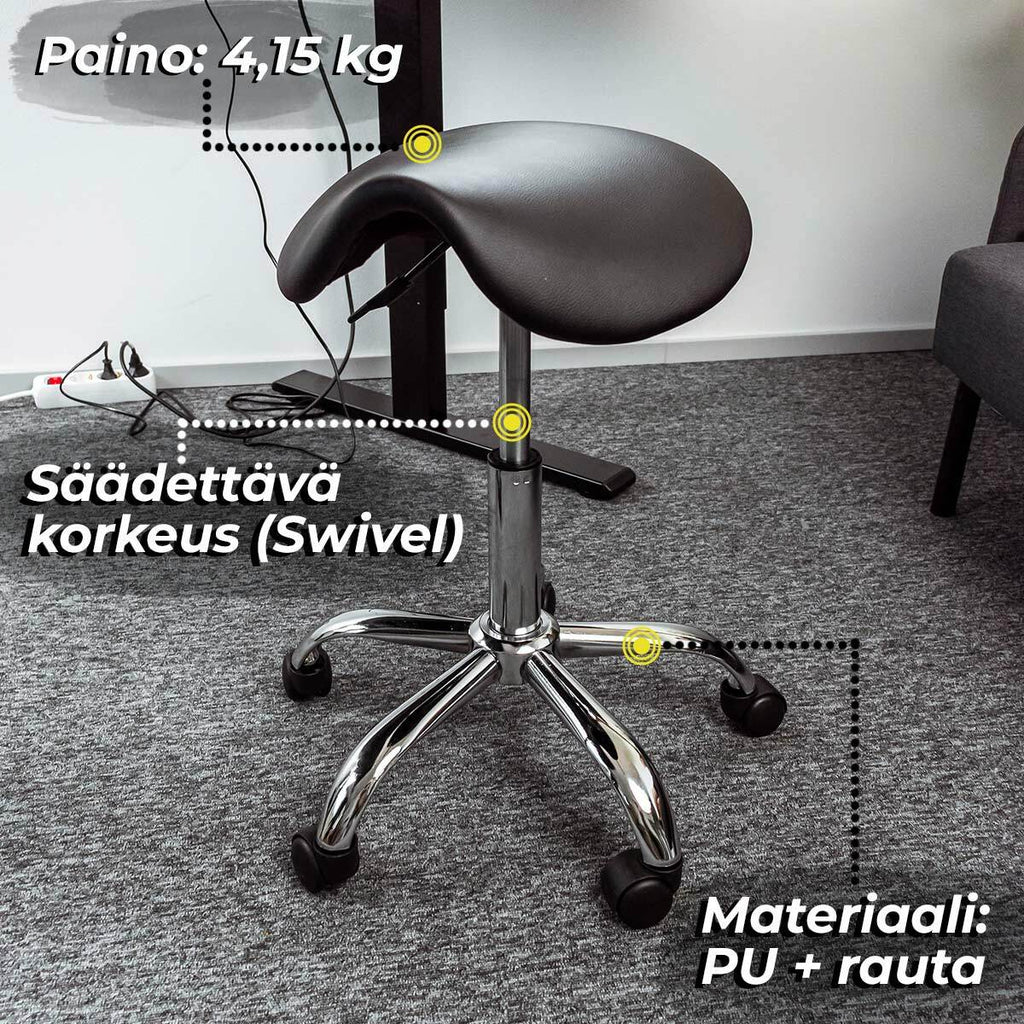 Lykke Sattelstuhl Comfort, schwarz