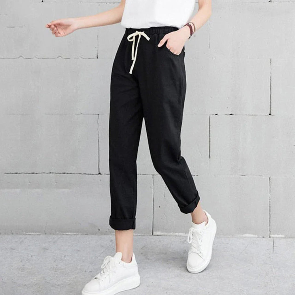 Valeska - Pantaloni in lino da donna