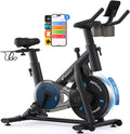 MERACH Cyclette con Resistenza Regolabile, Bici da Allenamento Silenziosa con Monitor LCD Migliorato, Supporto per Tablet, Cyclette da Interno per Cardio Fitness a Casa, App Dedicata, Fino a 136 kg