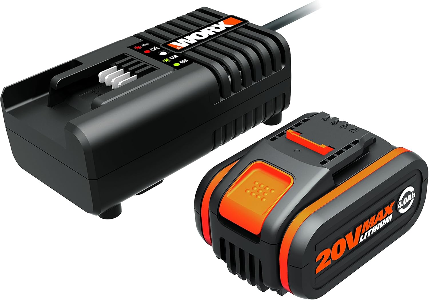 WORX WG252E.9 Tagliasiepi Telescopico a Batteria - Larghezza di Taglio 45 cm - Asta Telescopica Regolabile in 10 Posizioni fino a 3,20 Metri di Altezza - Compatibile con PowerShare - Batteria e Caricabatterie Non Inclusi