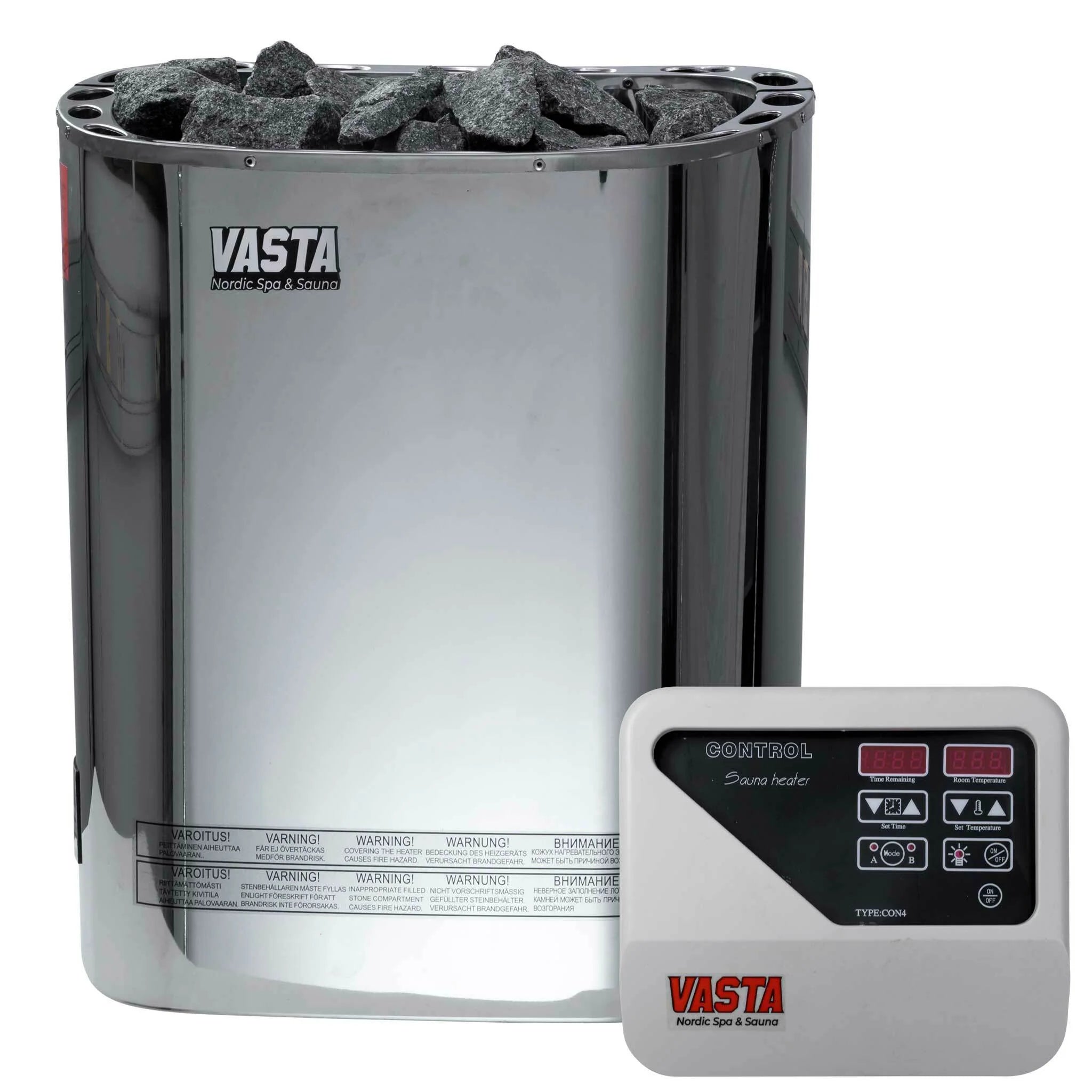 Vasta Stufa elettrica per sauna Blaze 6kw, controllo separato, 5-8m3, acciaio