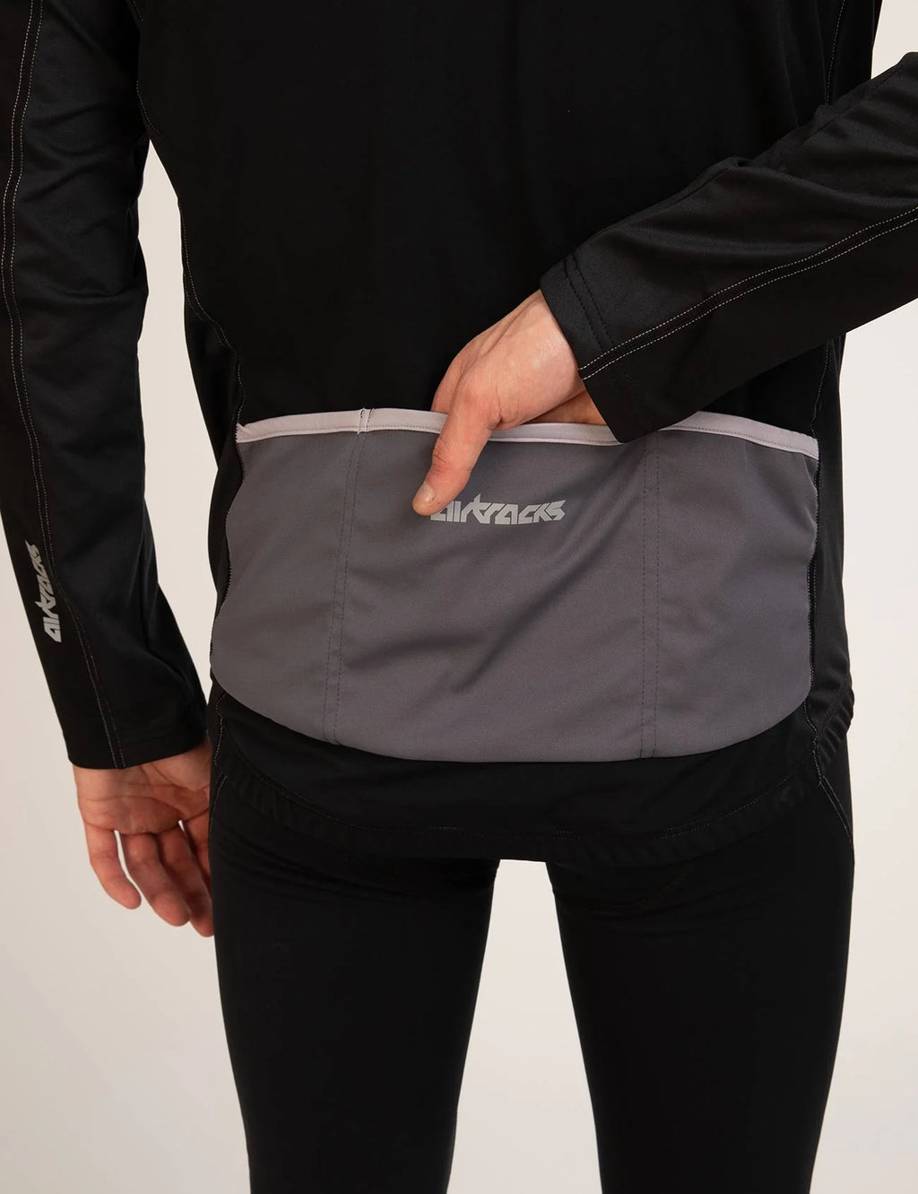 Herren Thermo Fahrradjacke Comfort Line Schwarz Grau
