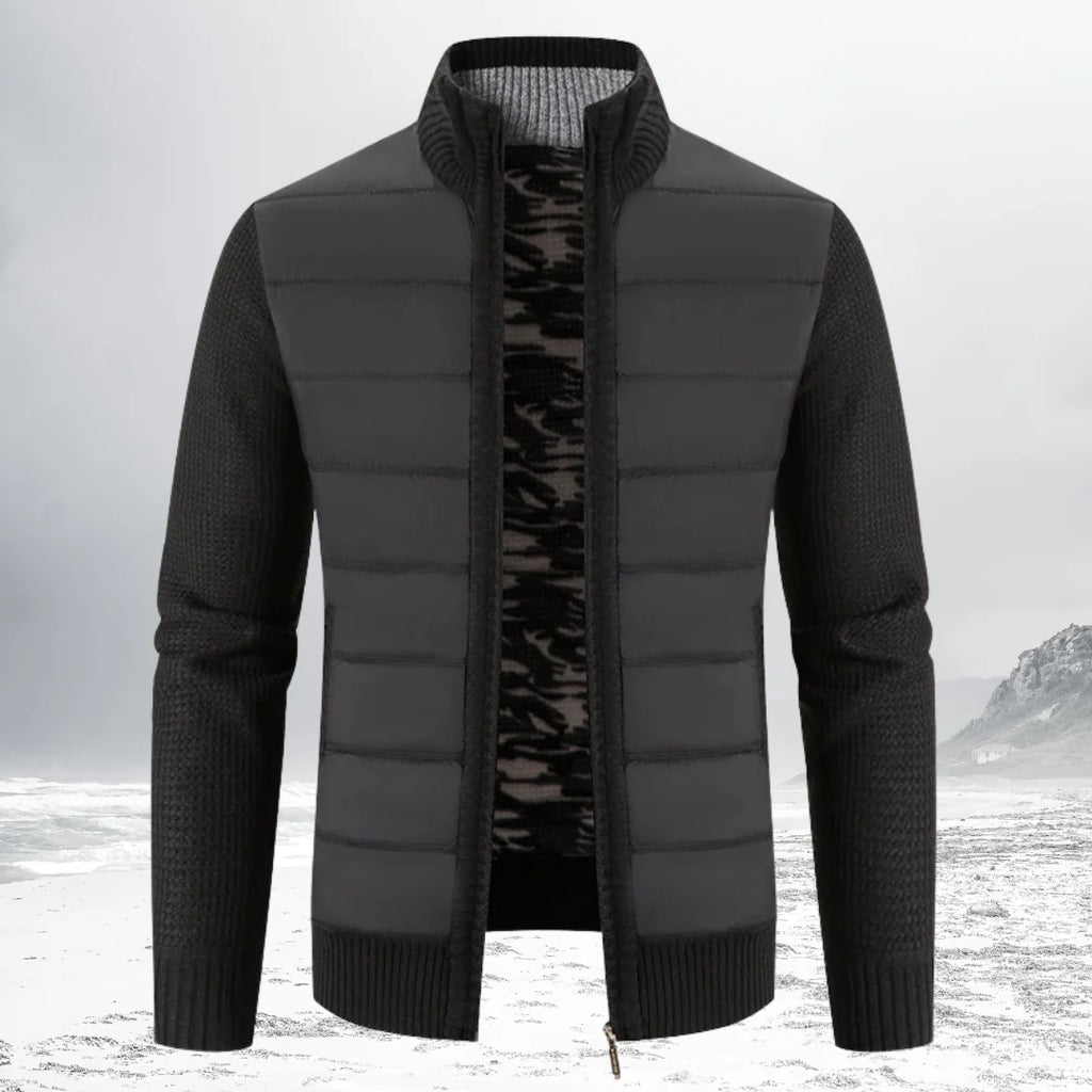 Gepaddeter Pullover mit Reiverschluss für Herren