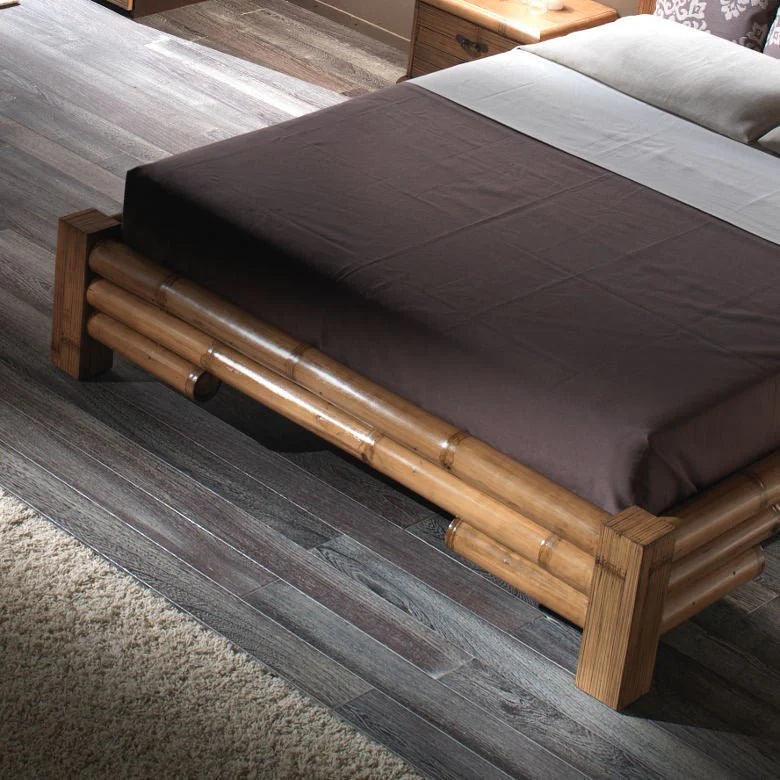 Letto di design in bambù TABANAN 160x200 Miele Antico