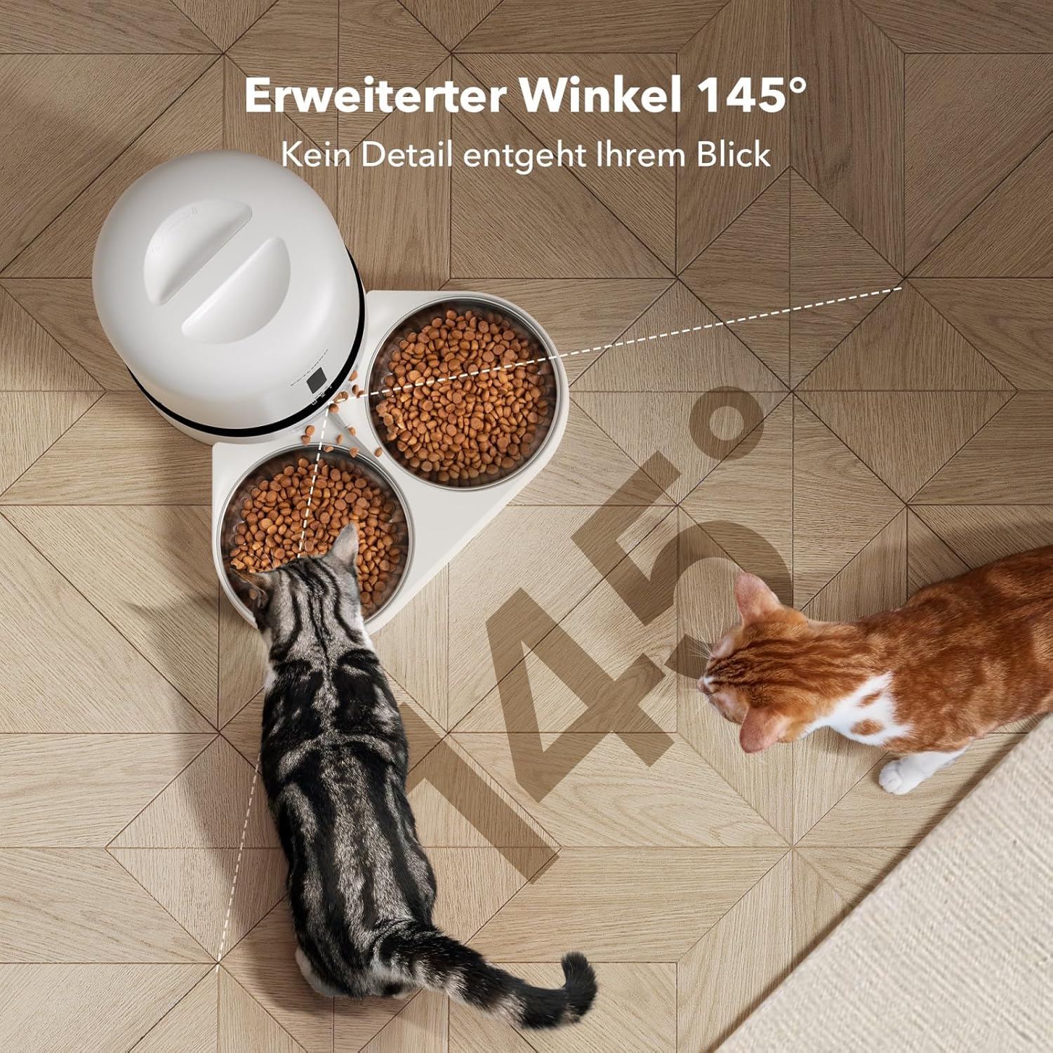 PETLIBRO 5L Futterautomat Katze mit 1080P Kamera - 5G WiFi Futterspender Hund mit APP & Nachtsicht, Sensor für Niedriger Futter & Blockierung, Bewegungs & Tonalarm für Haustiere, 1-10 Mahlzeiten