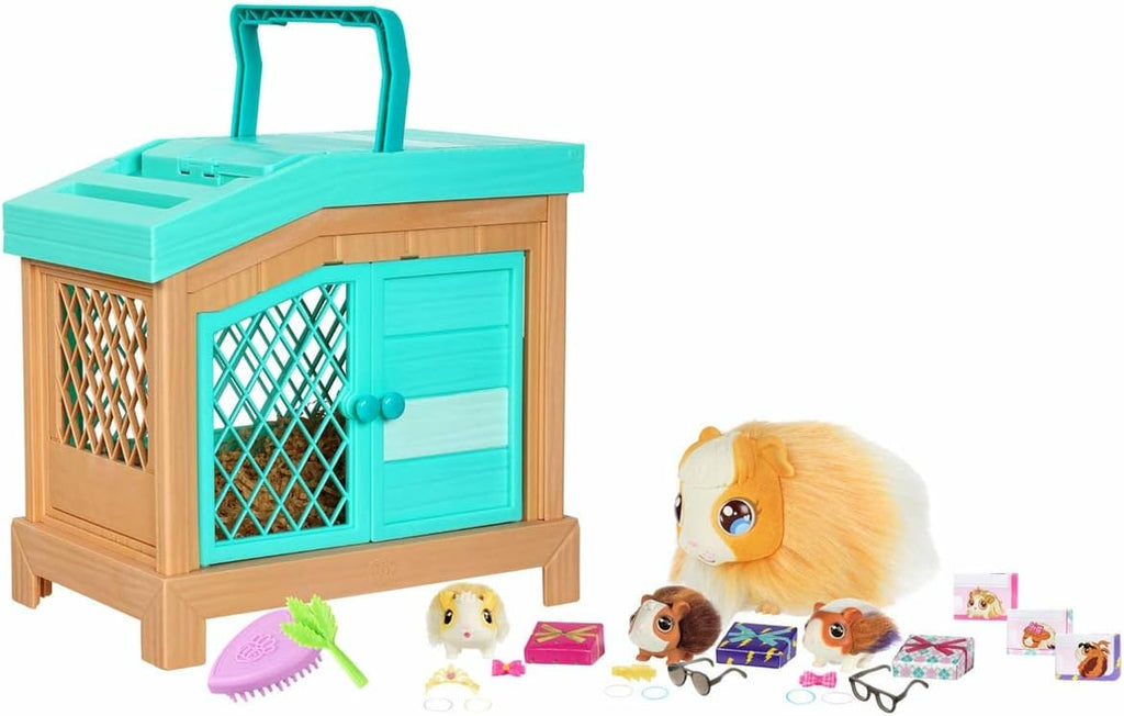 Little Live Pets – Mama Surprise | Porcellino d'India Interattivo con Gabbia e 3 Bebè a Sorpresa. Oltre 20 Suoni e Reazioni, Modello di Gioco Ripetibile, 5 anni / 60 mesi