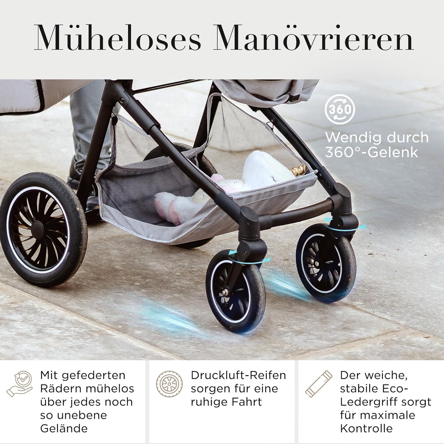 Kinderwagen [3 in 1] - Babyschale, klassischer Babywagen & Autositz in einem Set | Buggys, Kinder Wagen, Baby Stroller | Höchste Sicherheit Inkl. Isofix & 5-Punkt-Sicherheitsgurt | AMOR BABY Primus