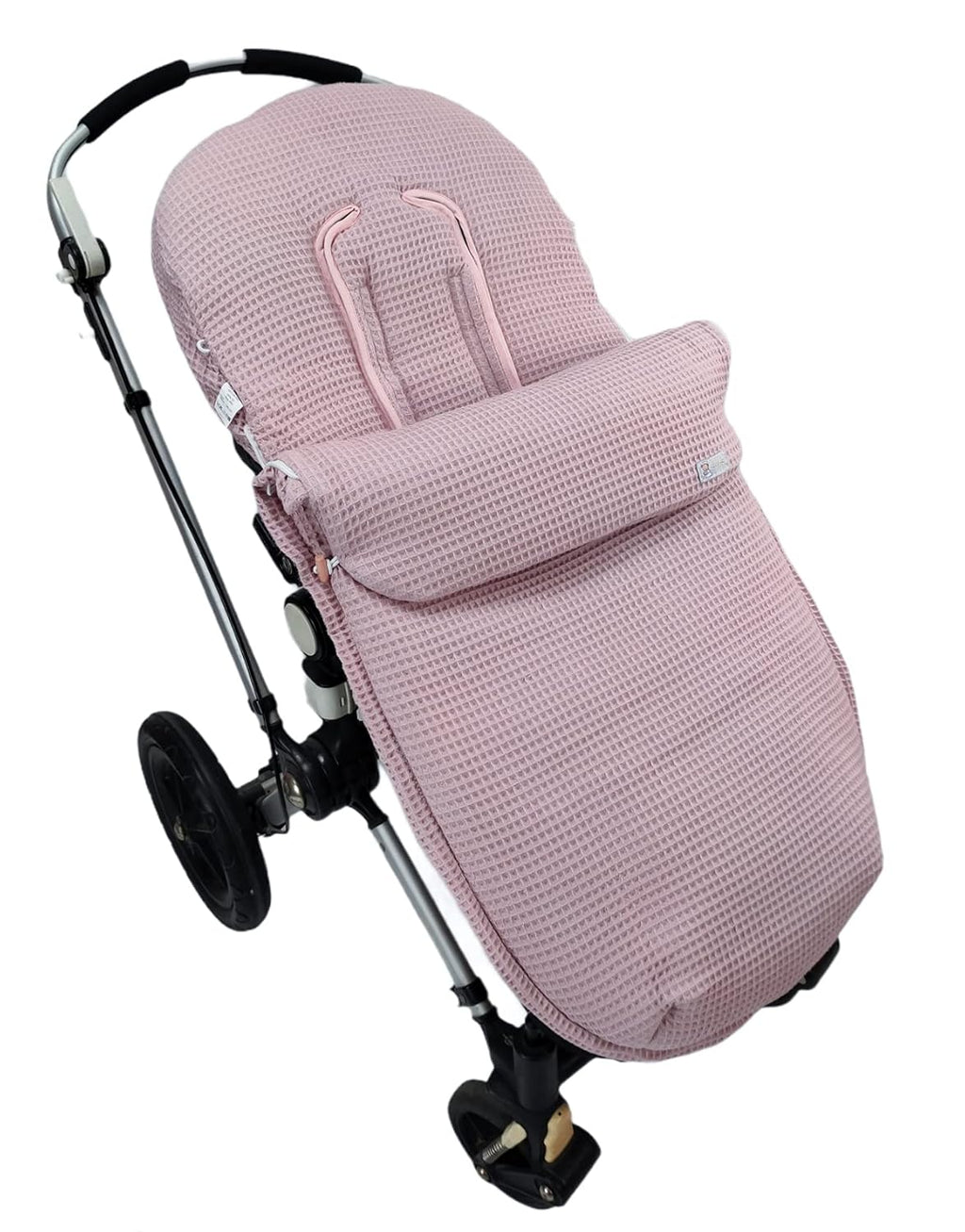 Universal Fußsack für Kinderwagen oder Buggy – Waffle – Handmade – Nenel (Grau)