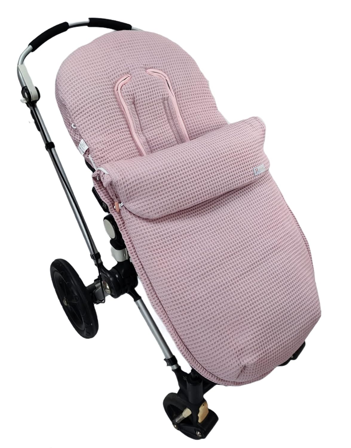 Universal Fußsack für Kinderwagen oder Buggy – Waffle – Handmade – Nenel (Grau)