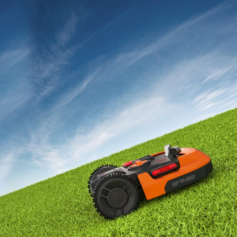WORX Landroid M WR141E Robot tosaerba/Rasaerba a batteria per piccoli giardini fino a 500 mq/Rasaerba semovente per un taglio netto, Multicolore