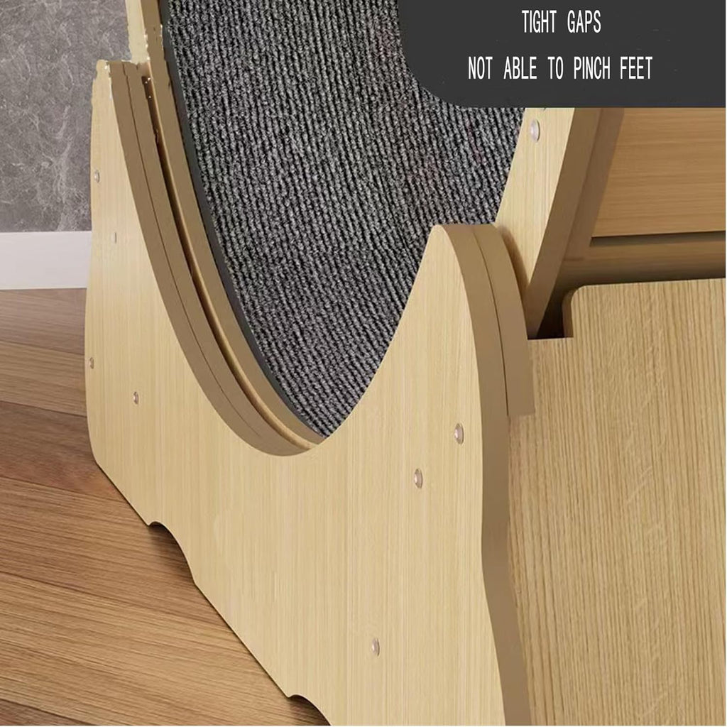Tapis roulant per gatti in legno massiccio da 45,3x43,3 pollici, utilizzato per il fitness, la corsa e l'esercizio dei gatti, utile per mantenere i gatti in buona forma e in salute