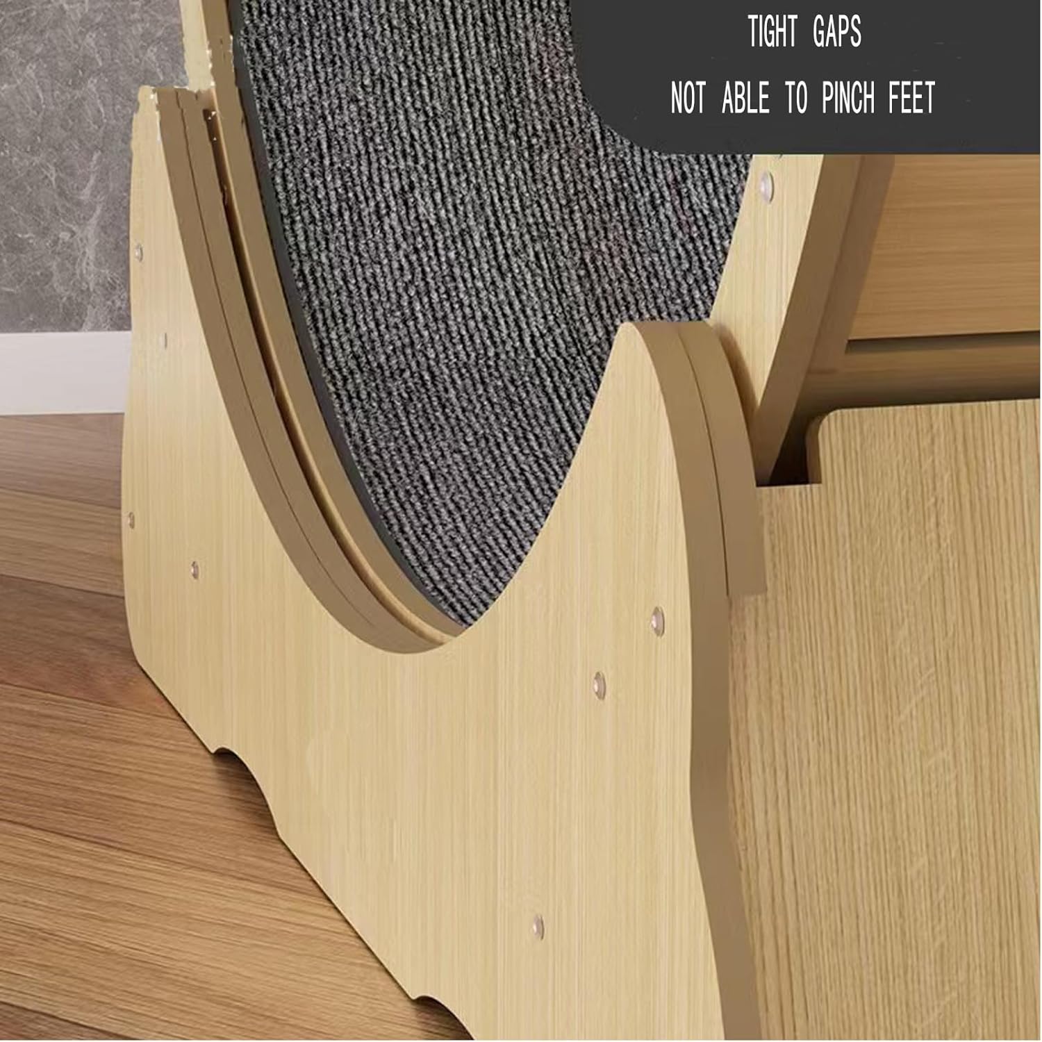 Tapis roulant per gatti in legno massiccio da 45,3x43,3 pollici, utilizzato per il fitness, la corsa e l'esercizio dei gatti, utile per mantenere i gatti in buona forma e in salute