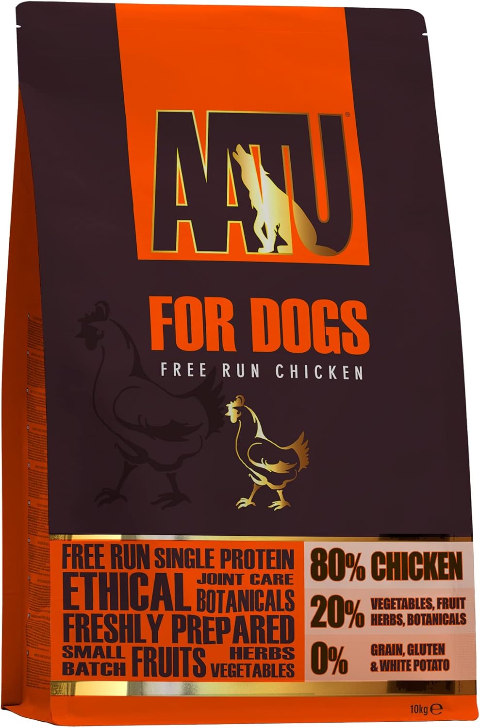 AATU Cibo Secco per Cani, Cibo Secco per Cani 80/20 con Pollo, Cibo per Cani Senza Cereali ad Alto Contenuto Proteico, Alimento Naturale per Cani Adulti di Tutte le Razze, 1,5 kg