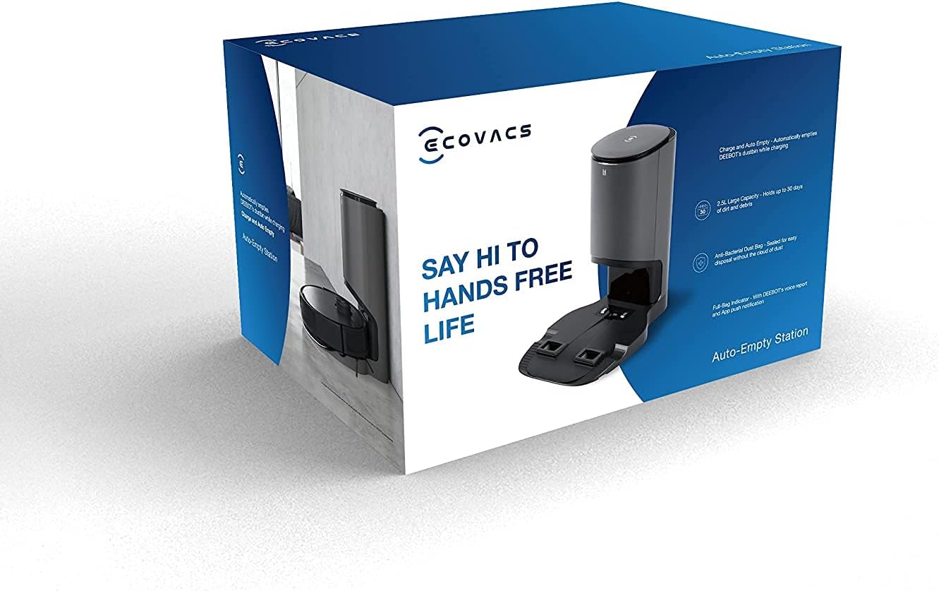 ECOVACS DEEBOT T30S Combo Robot aspirapolvere con funzione di lavaggio e aspirapolvere portatile a batteria, stazione di pulizia tutto in uno, 11000Pa, tecnologia ZeroTangle, pulizia dei bordi TruEdge, lavaggio del mop con acqua calda