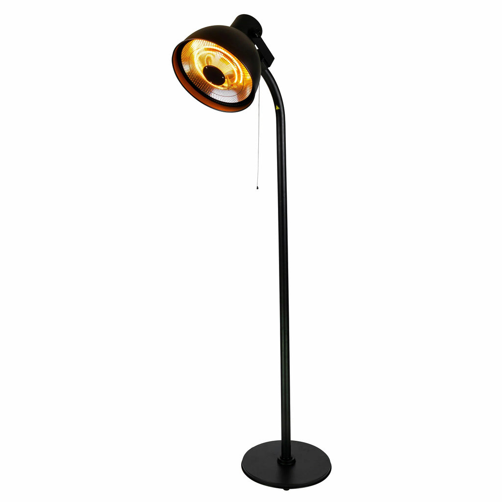 Fornorth Stufetta da Esterno a Piantana Deluxe 2000W, nero