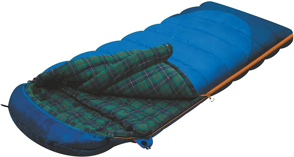 Alexika Tundra Plus Schlafsack,warm, bequem, rechteckig 3 Saison Deckenschlafsack für Erwachsene und Familien Outdoor Camping im niedrigen Temperaturen bis zu -2 C mit Kompressionsack,