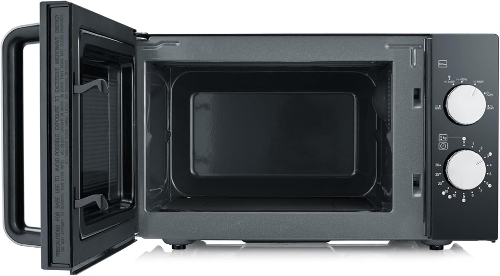SEVERIN 2-in-1 Mikrowelle mit Grill 800 W, Grillofen mit 25 L Kapazitt und 9 Leistungsstufen, Mikrowelle mit Grillrost und Drehteller, silber, MW 7785