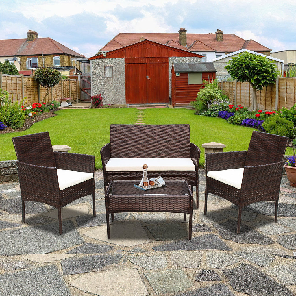 Sonnewelt Salotto da giardino in polyrattan