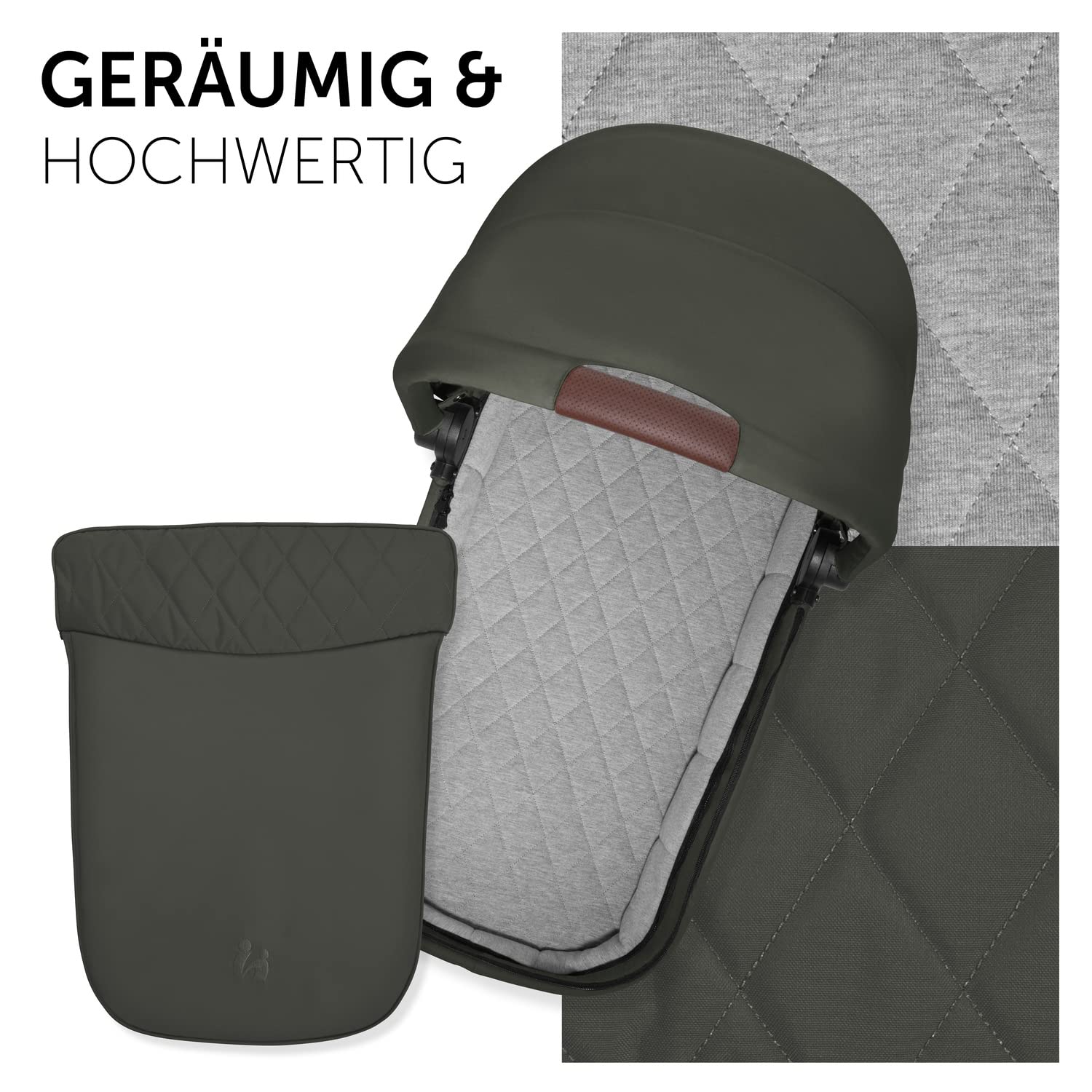 hauck Kinderwagen mit Beindecke Walk N Care ab Geburt bis 22 kg mit Liegefunktion, Becherhalter, Sitz Wendbar & Höhenverstellbar, Gummireifen, Teleskopgriff, UPF 50+, Zusammenklappbar (Dark Navy Blue9