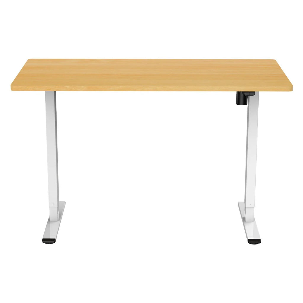 Scrivania elettrica regolabile in altezza Lykke M100, rovere/bianco, 140 x 70 cm