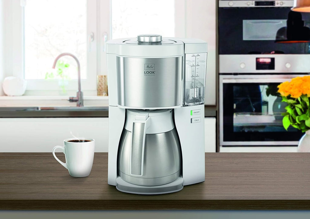 Melitta Look Perfection - Macchina da caffè con filtro - con caraffa termica - sistema antigoccia - 10 tazze - Nera (1025-16)