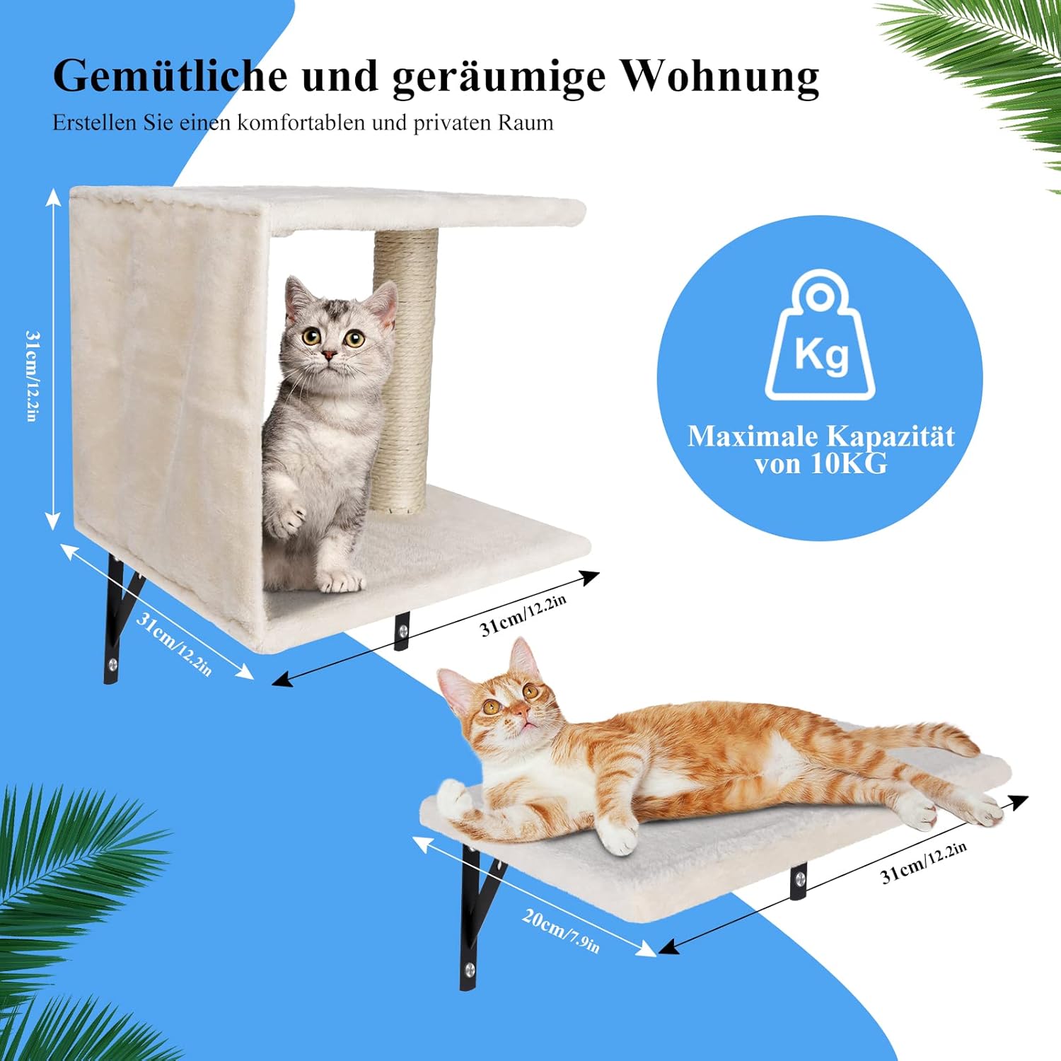 Die zvondema wand aus zehn tonbeinigen streegen, eine rollcat-brücke, eine kissenschlacht mit schwerem griff, ein spielegeländer, ein Trace ball und eine katzen-kletterwand bis zum kilogramm