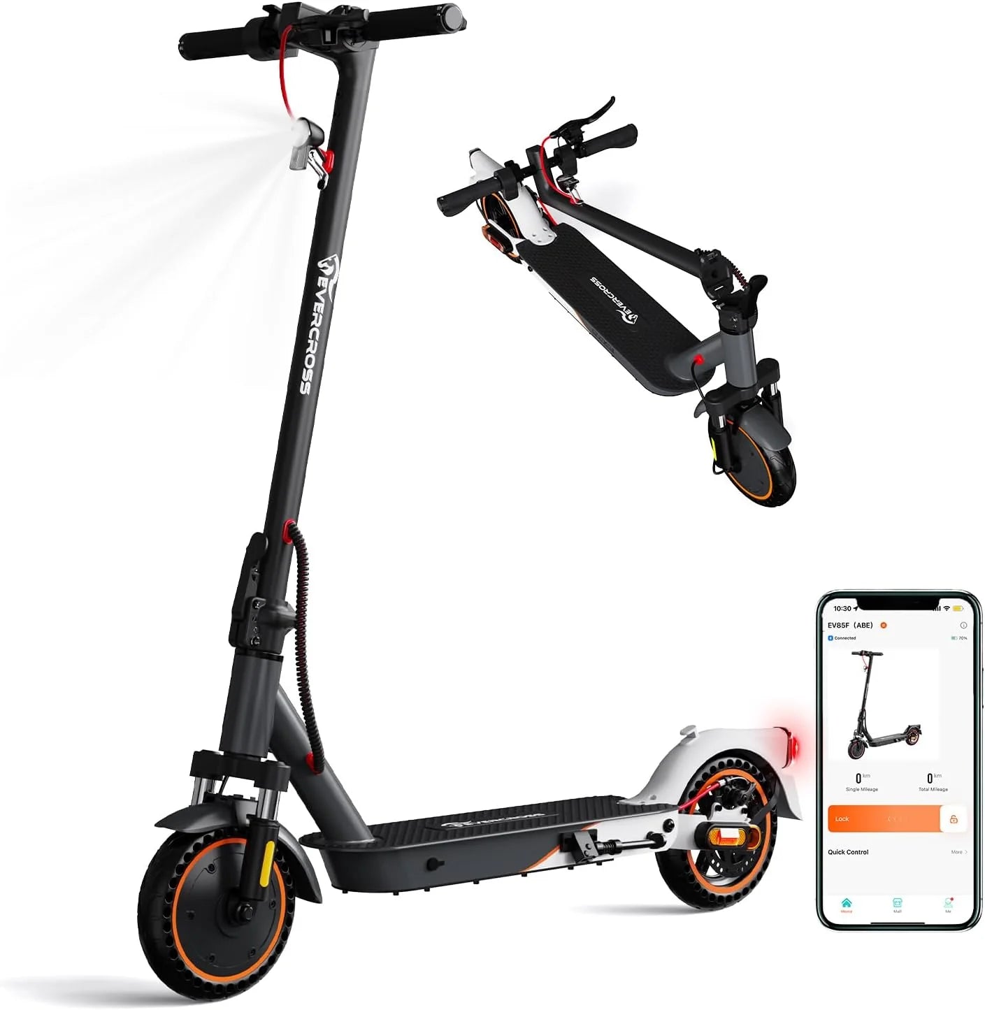 Monopattino elettrico Evercross EV85F ABE con motore da 400 W
