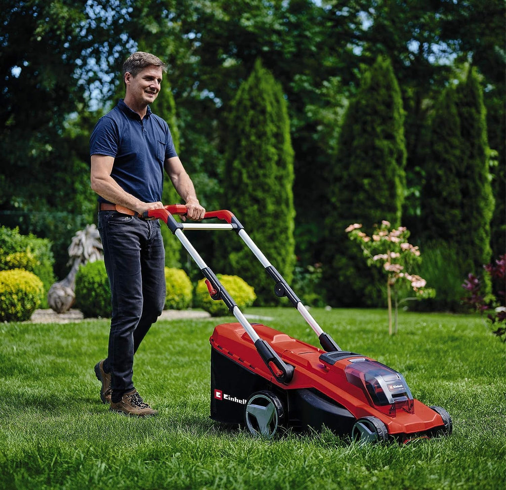 Tagliaerba a batteria Einhell GE-CM 36/37 Li-Solo Power X-Change (36 V, larghezza taglio 37 cm, fino a 400 m², cesto di raccolta 45 L, altezza taglio 25-75 mm, senza batteria)
