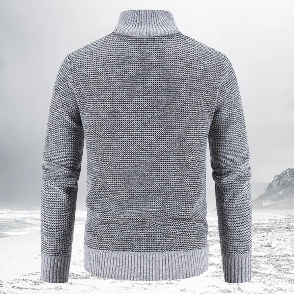 Gepaddeter Pullover mit Reiverschluss für Herren