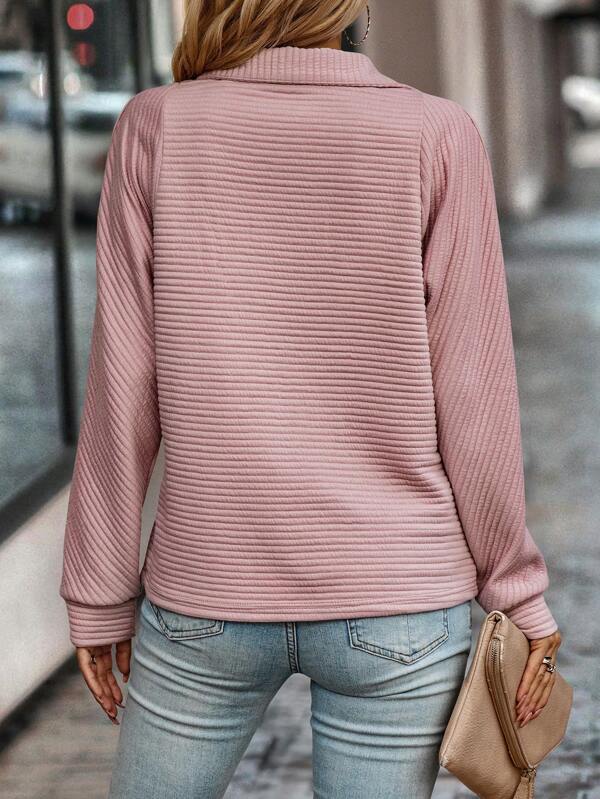 Pullover mit halbem Reiverschluss für Damen
