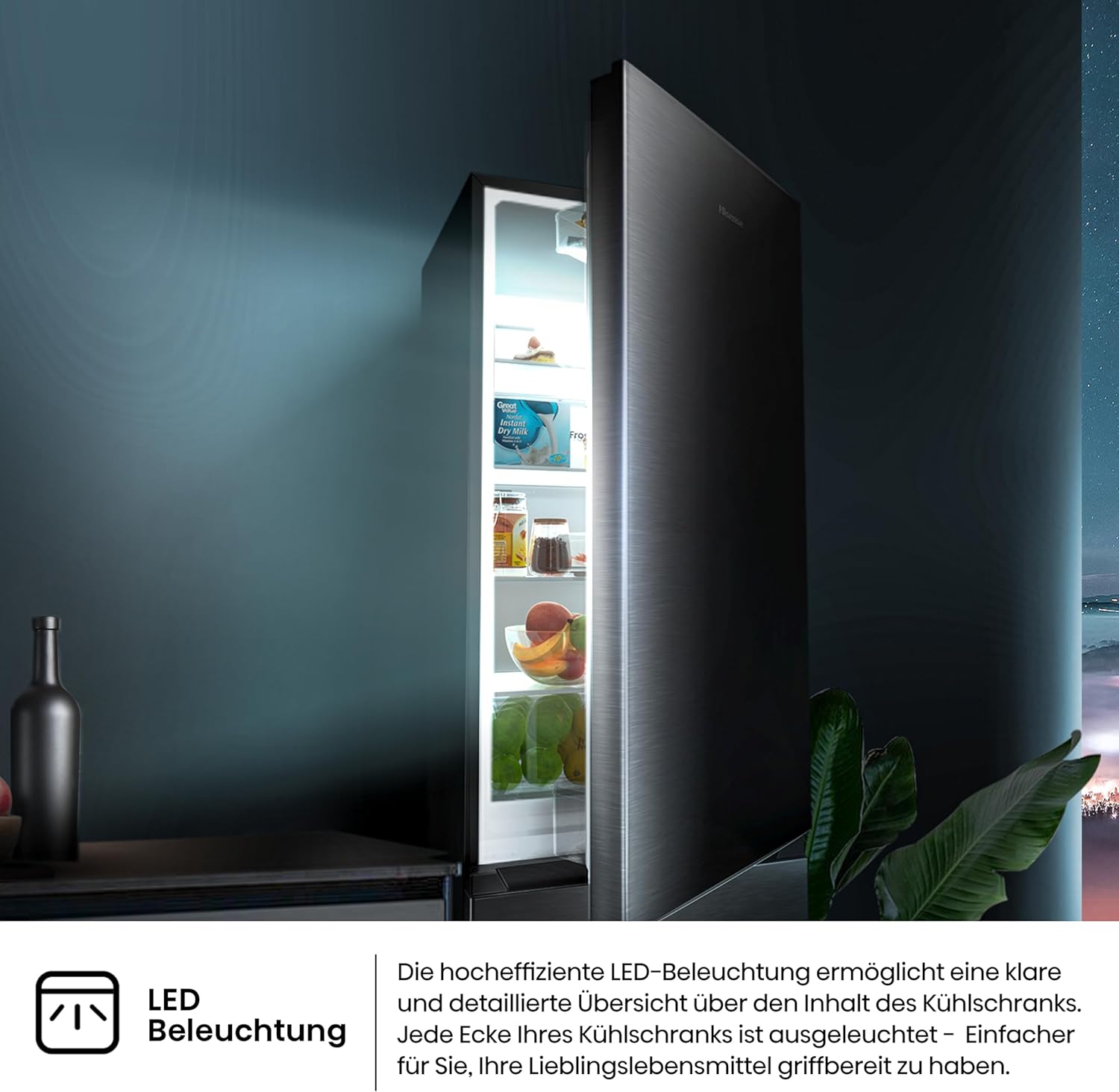 Hisense RB327N4ADD Frigorifero Combinato, Classe Energetica D, Total NoFrost, Porta Reversibile, Griglia Portabottiglie, Vano Frigo 171 Litri, Vano Congelatore 85 Litri, Look Acciaio Inox