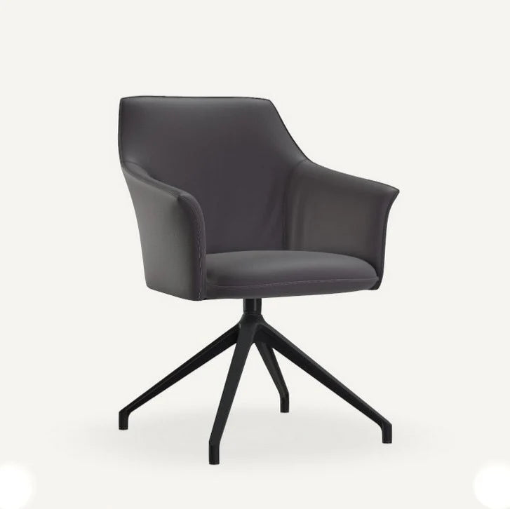 Leolux Drehstuhl Mara Cruz Leder Senso Castor,  Gestell Granite matt
