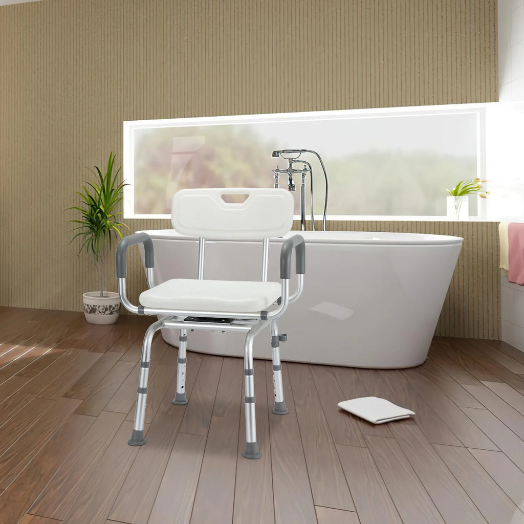 Sonnewelt Sgabello da doccia, sedile doccia girevole a 360°