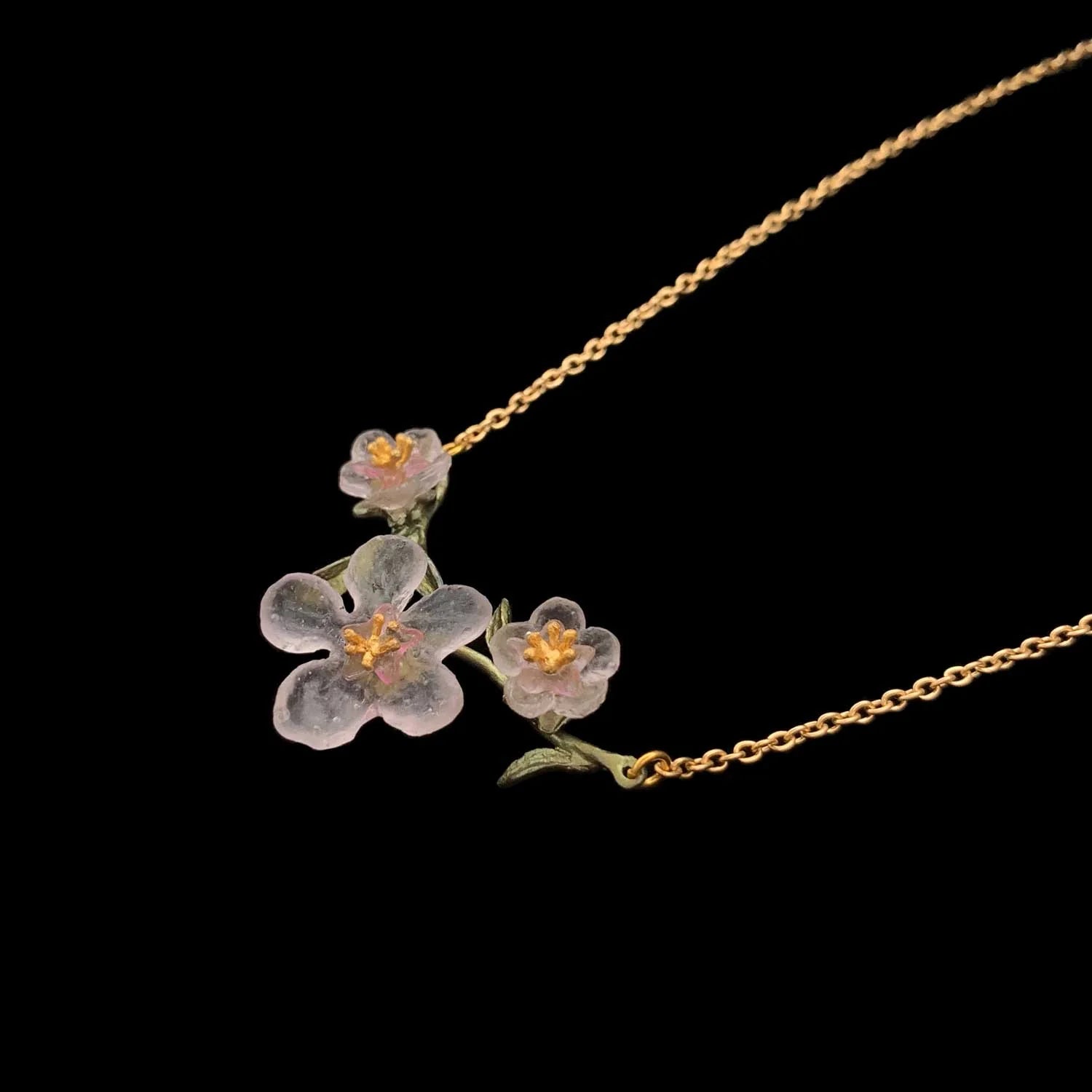 Pfirsichblüte Kette mit Anhnger - Blüte