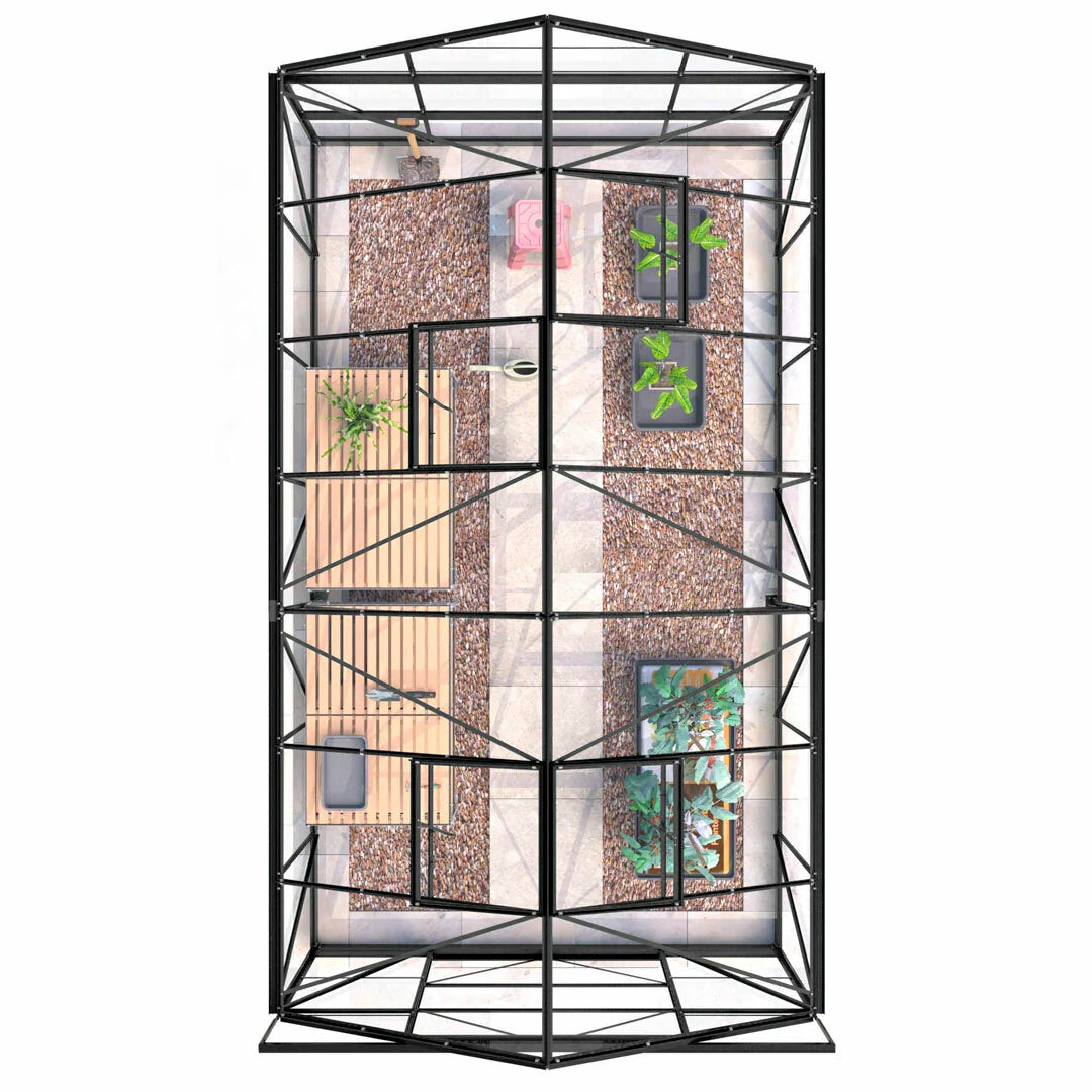Lykke Gewchshaus Hybrid 11,3m2, schwarz