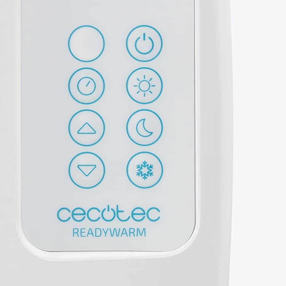 Cecotec Radiatore a olio con telecomando ReadyWarm 2500 Thermal. 1800 W, 12 elementi in alluminio, schermo LCD, 3 modalità di riscaldamento, timer, design sottile, protezione contro il surriscaldamento Overprotect System