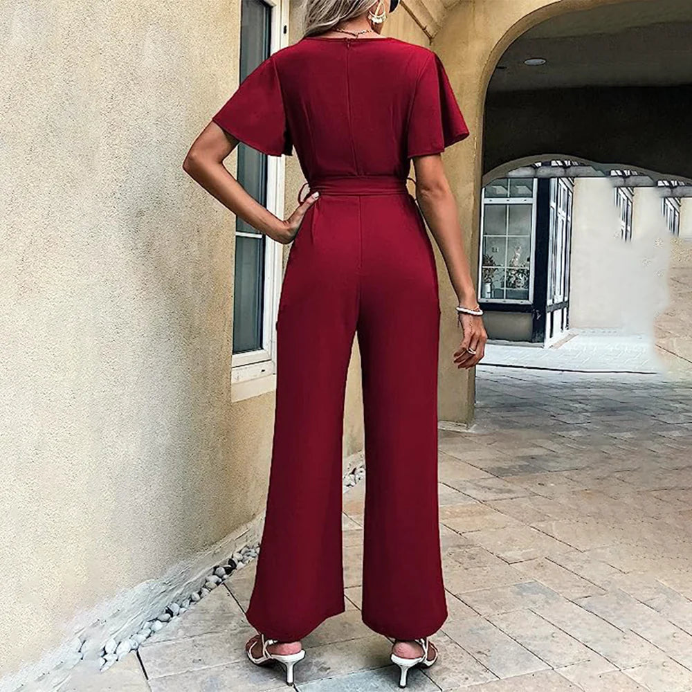 Nada - Jumpsuit mit Taschen und V-Ausschnitt