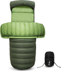ATEPA Daunen Schlafsack Winter mit abnehmbare Decke, daunen Schlafsack XXL für 3-4 Jahreszeiten mit mattenbefestigung, Fußkasten, Zwei-Wege-Reißverschluss, Camping Outdoor