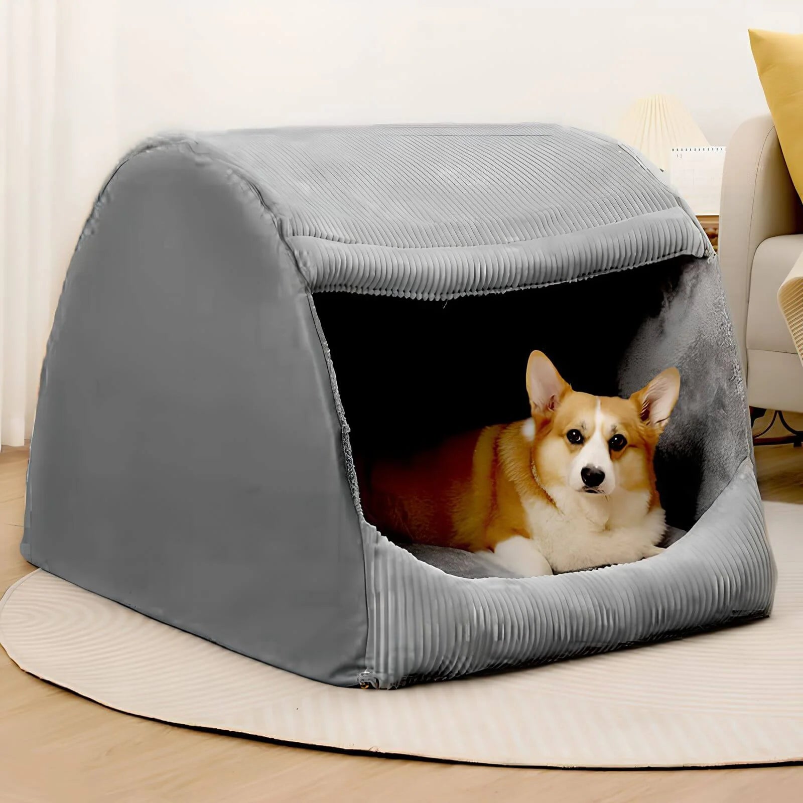 CozyNest – Abnehmbares Hundebett Zelt für Geborgenheit und Komfort