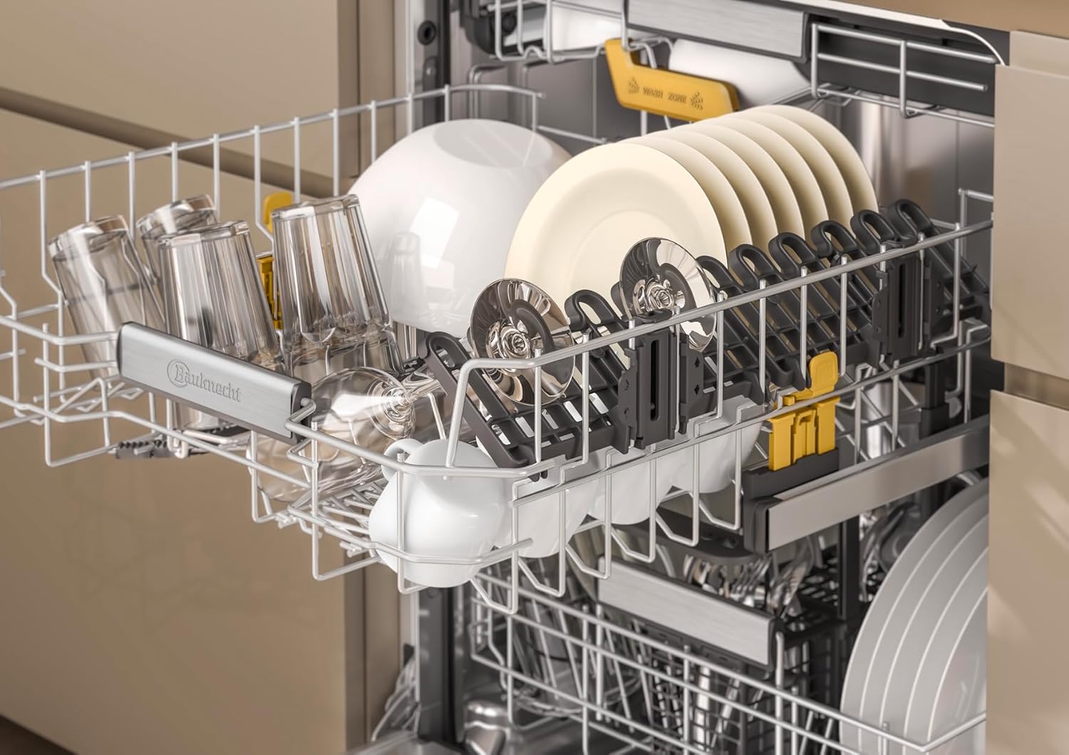 Bauknecht BCIO 3T341 PLET Lavastoviglie completamente integrata 60 cm/Acciaio inox/14 coperti/10 programmi standard e 1 programma sensore/PowerClean/ActiveDry/Cassetto portaposate/Protezione completa dall'acqua