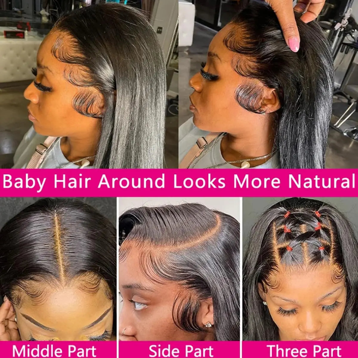 Natürliche Schnheit - Echthaar Lace Front Perücken für Frauen
