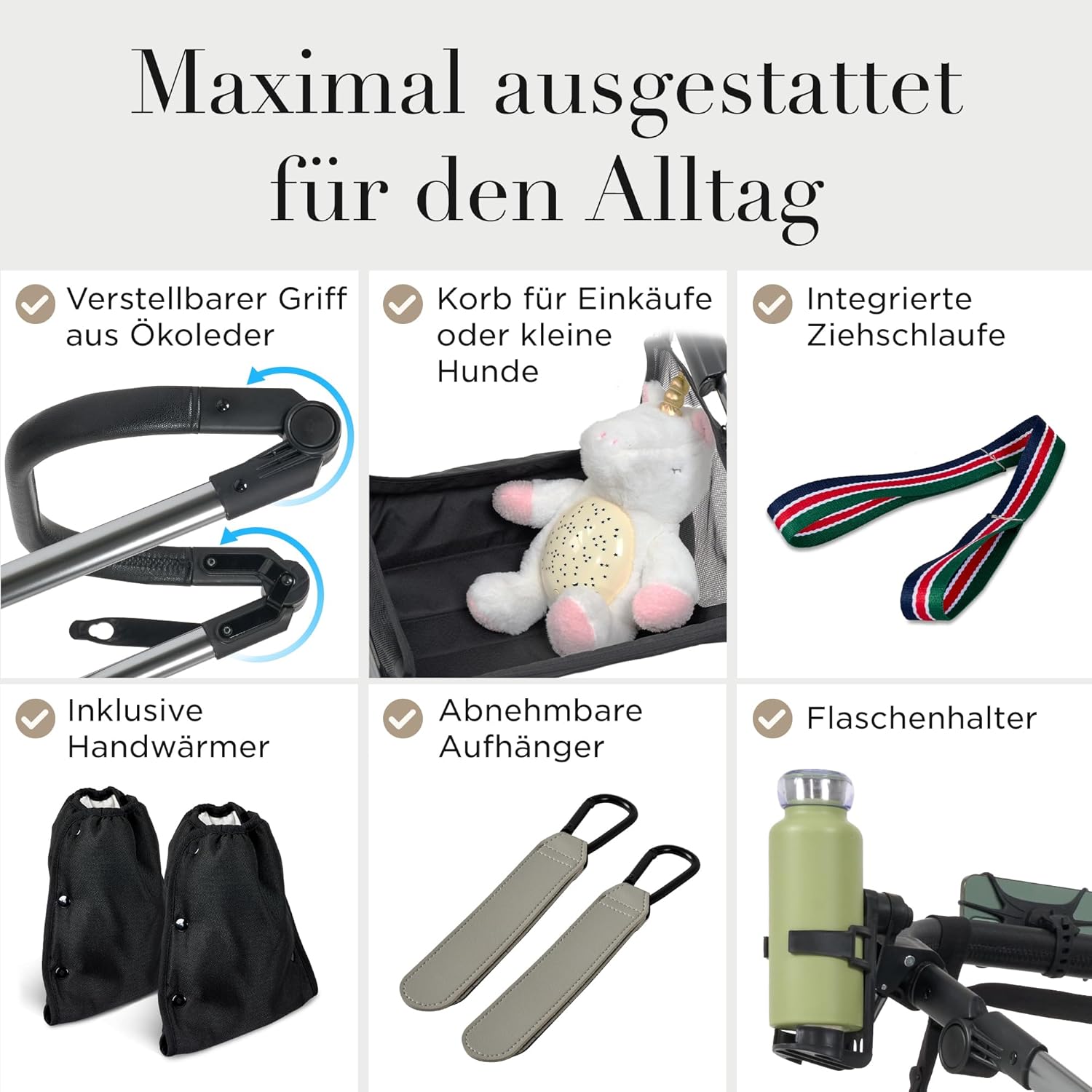 Kinderwagen [3 in 1] - Babyschale, klassischer Babywagen & Autositz in einem Set | Buggys, Kinder Wagen, Baby Stroller | Höchste Sicherheit Inkl. Isofix & 5-Punkt-Sicherheitsgurt | AMOR BABY Primus