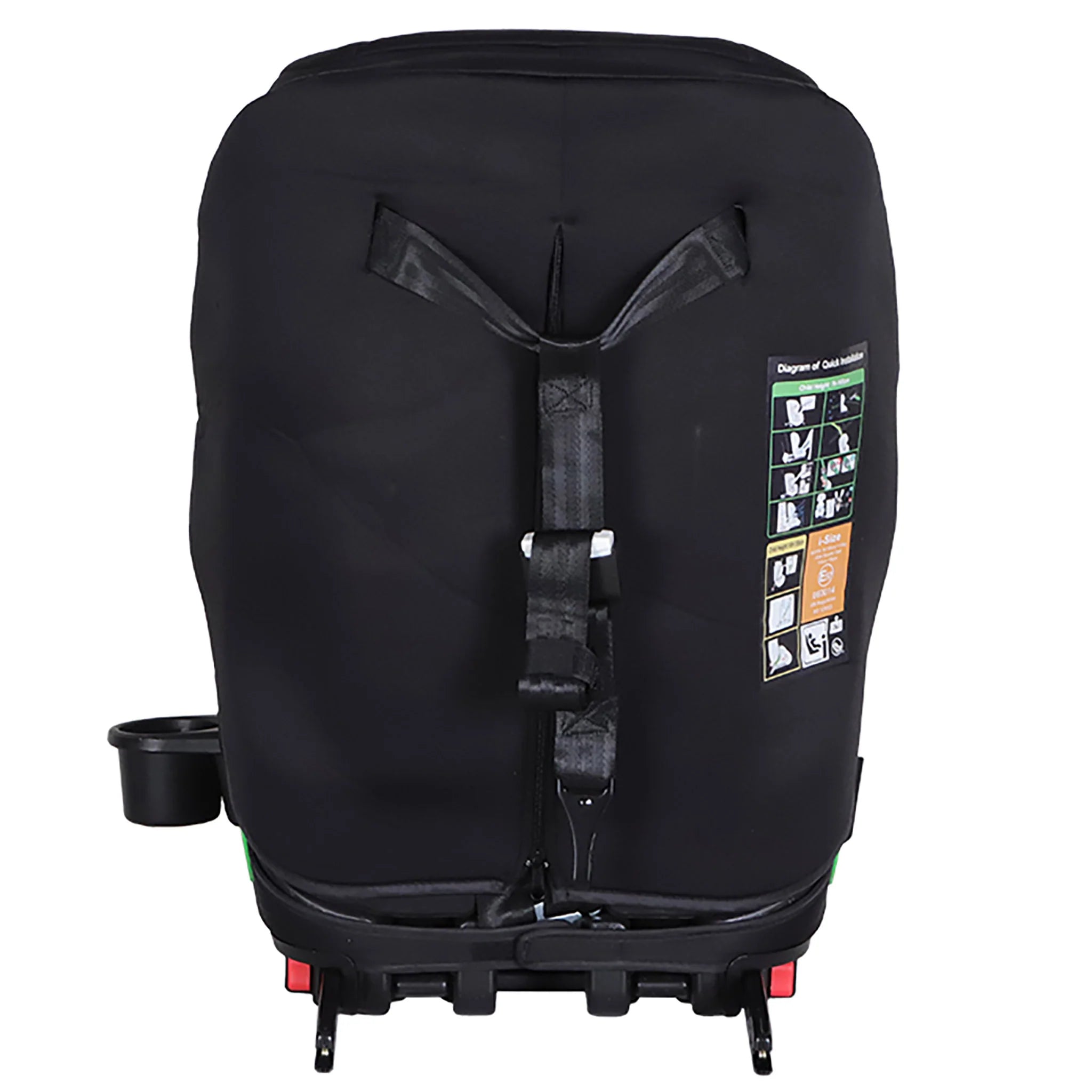 Kikid Premium Seggiolino Auto 76-150cm i-Size ISOFIX R129, nero