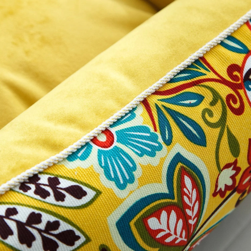 FloralComfort – Cuccia rettangolare con elegante motivo floreale