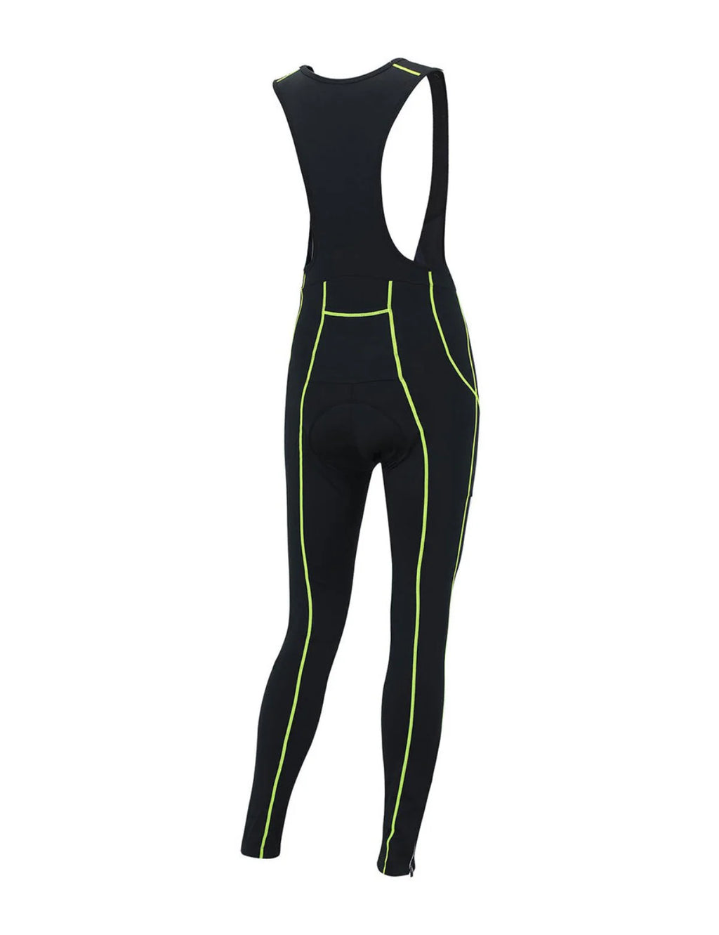 Pantaloncini Ciclismo Lunghi Termici da Uomo con Bretelle Pro Nero - Neon
