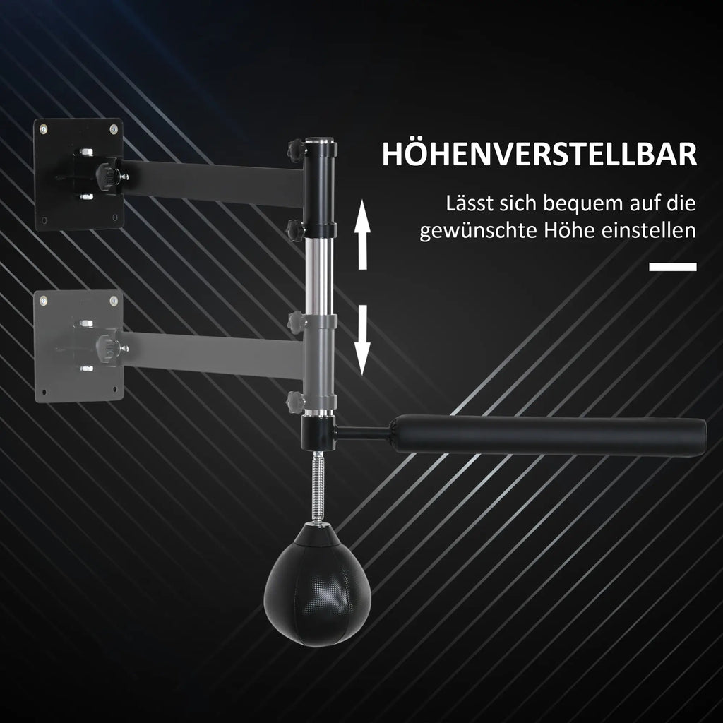 HOMCOM Telaio per boxe Sacchetto da boxe regolabile in altezza Supporto a parete