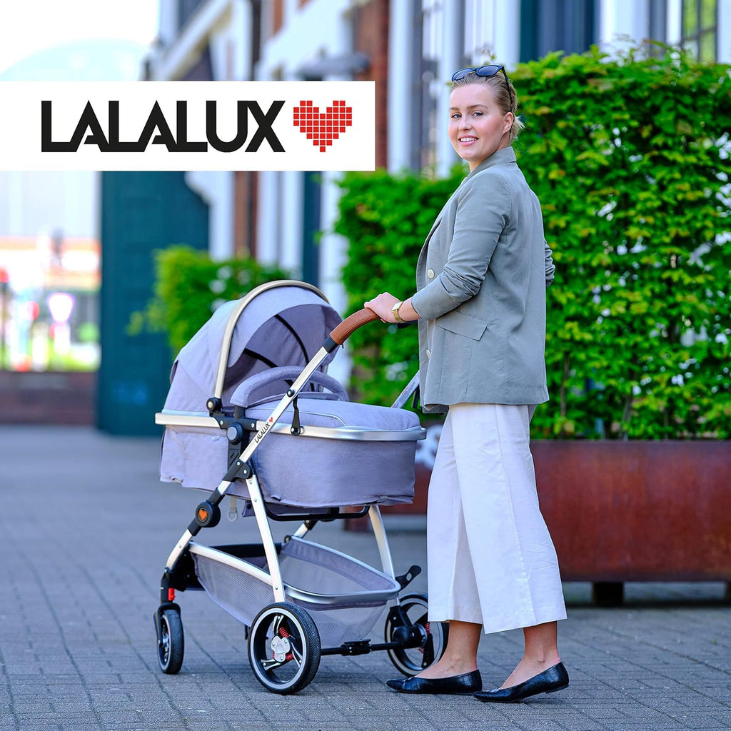 Lalalux Babyboomer Passeggino Leggero Combinato Set Completo, Passeggino Multifunzione, Pieghevole, Sportivo, Universale, Doppie Sospensioni, incl. Borsa, Parapioggia e molto altro. Per Bambini fino a 36 mesi