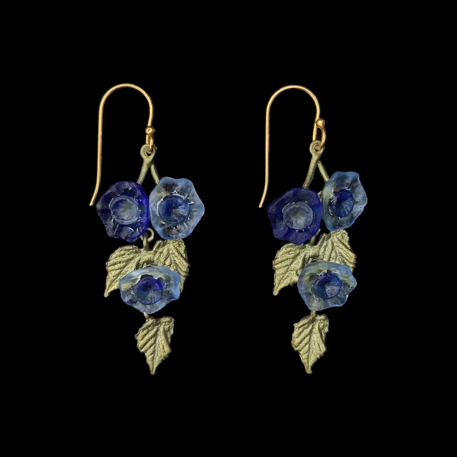 Blaue Prunkwinde Ohrhnger - Blumen