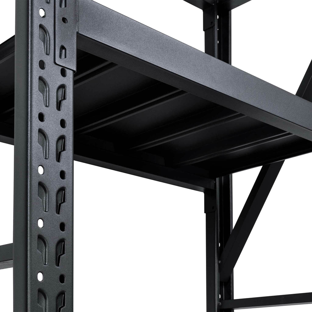 Fornorth Schwerlastregal 800kg, 100x60x200cm, Schwarz
